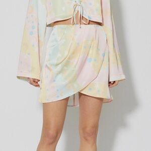 NWT Something New Claudia Faux Wrap Miniskirt